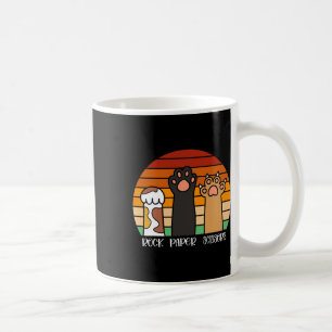Rock Paper Scissors Game Kitten Lover Animal Paws  Coffee Mug