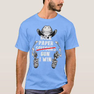 Rock Paper Scissors Gun I Win T-Shirt