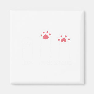 Rock Paper Scissors Hand Game Meme Animal Paw Cat Magnet