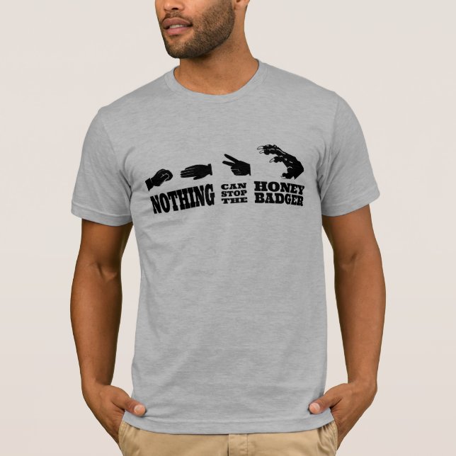 Rock Paper Scissors -- Honey Badger! T-Shirt (Front)