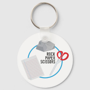 Rock Paper Scissors Key Ring