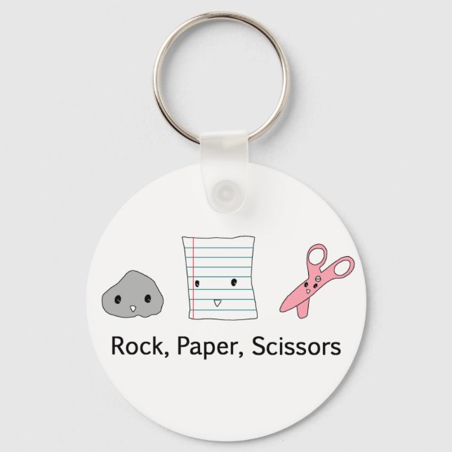 Rock Paper Scissors Key Ring (Front)