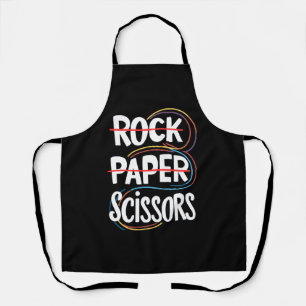Rock Paper Scissors Lesbian Funny Gay Pride LGBT Apron