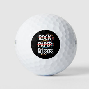 Rock Paper Scissors Lesbian Funny Gay Pride LGBT Golf Balls