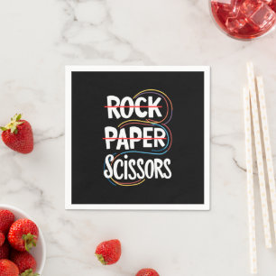 Rock Paper Scissors Lesbian Funny Gay Pride LGBT Napkin