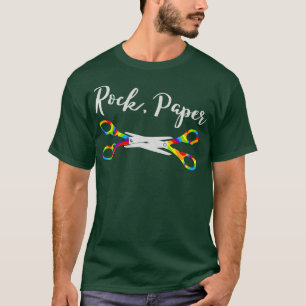Rock Paper Scissors LGB Rainbow Couple Lesbian Pri T-Shirt