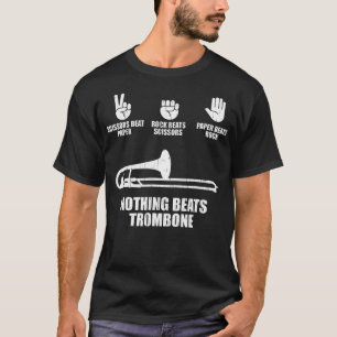 Rock Paper Scissors Marching Band Funny Trombone L T-Shirt