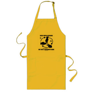 Rock-Paper-Scissors Not Just A Children's Game Long Apron