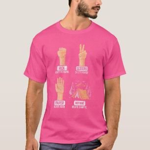 Rock Paper Scissors Nothing Beats Camping   Campin T-Shirt
