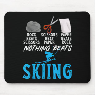 Rock Paper Scissors Nothing Beats Skiing _1  Mouse Mat