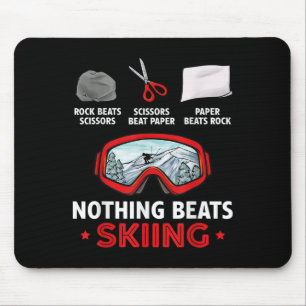 Rock Paper Scissors Nothing Beats Skiing Mouse Mat