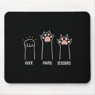Rock Paper Scissors Paw Cute Cat Animal Game Mouse Mat