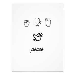 Rock Paper Scissors Peace  Photo Print