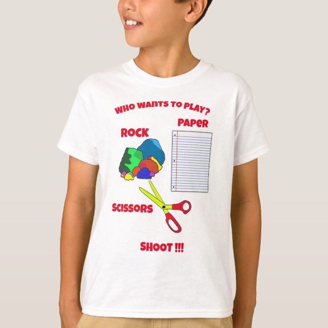 Rock paper scissors shoot T-Shirt (Front)