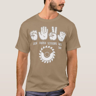 Rock Paper Scissors Table Saw Carpenter Engineer T-Shirt