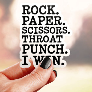 Rock Paper Scissors Throat Punch