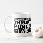 Rock Paper Scissors Throat Punch I Win, Funny  Coffee Mug<br><div class="desc">Make this simple hilarious punch design as a gift for your friends. Cute and great style to wear on this special day. If you are looking for a funny gag gift idea to surprise your friend then you are looking at the right product. Funny and sarcastic design! It will make...</div>