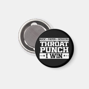 Rock Paper Scissors Throat Punch I Win Humour Quot Magnet