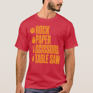 Rock Paper Scissorsable Saw Funny Carpenter Hood g T-Shirt