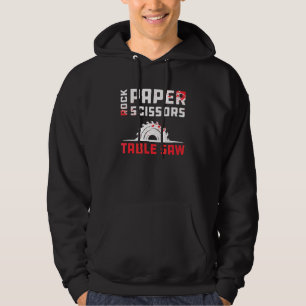 Rock Papers Scissors Table Saw Carpenters Hoodie
