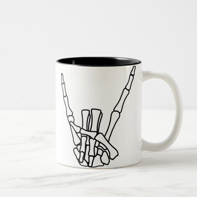 Rock, peace Two-Tone coffee mug (Right)