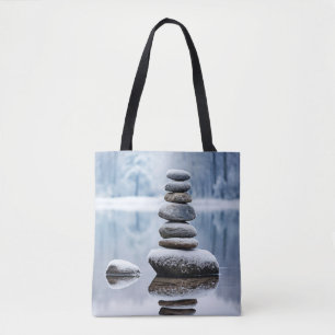 Rock Pebble Forest Tranquil Peaceful Tote Bag