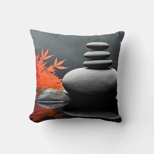 Rock Pebble Sand Tranquil Peaceful  Cushion (Front)