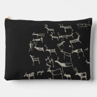 Rock Petroglyph Ancient European Deer Hunting