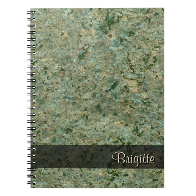 Rock Photo Geology Texture Green any Text Notebook (Front)