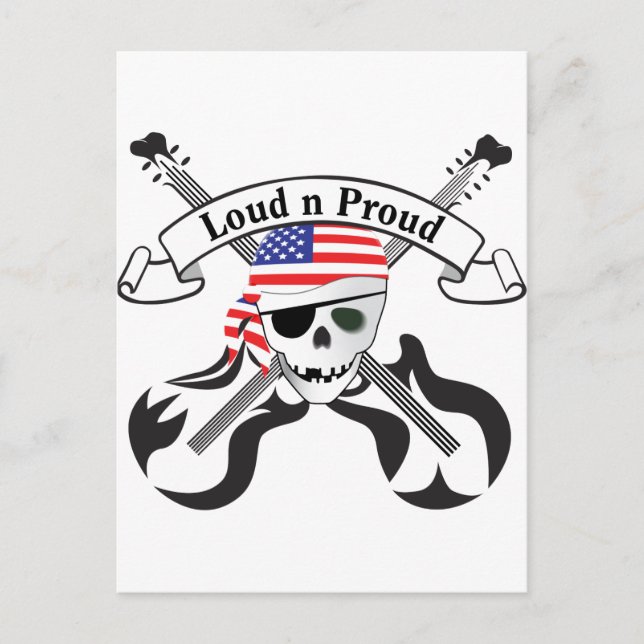 Rock Pirate USA Style Postcard (Front)