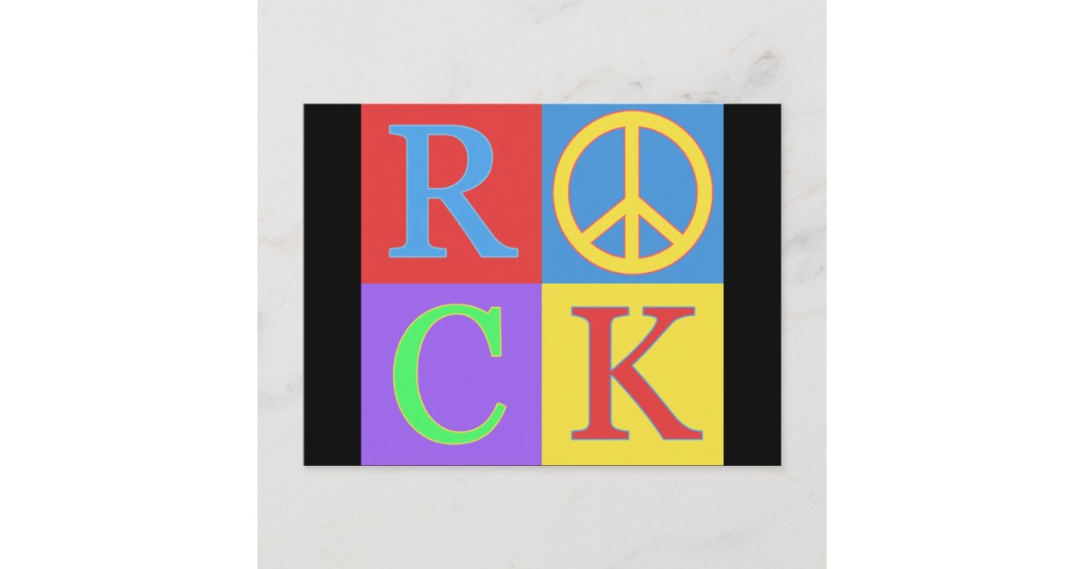 Rock Pop Art Design Postcard | Zazzle