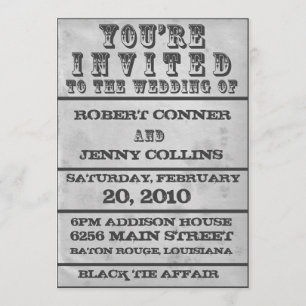 Rock Poster Wedding Invite (Today's Best Award)