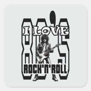 Rock Print - I Love 80s Rock’n’Roll – Sticker