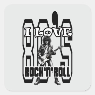 Rock Print - I Love 80s Rock’n’Roll – Sticker