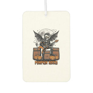 Rock Pumpkin Skull Vintage Engraving Halloween Shi Car Air Freshener