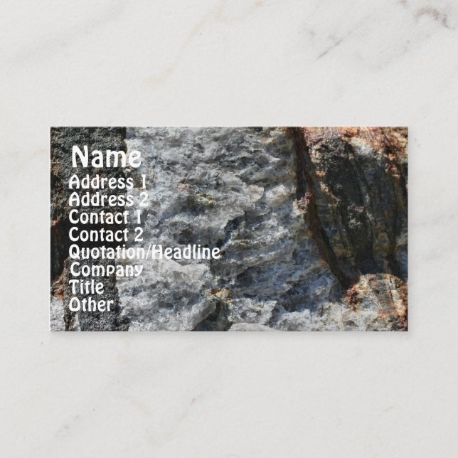Rock Quarry Wall #3 Nature Profile Business Card (Front)