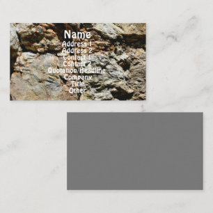 Rock Quarry Wall #5 Nature Business Card