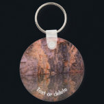Rock Quarry Wall Reflections  Key Ring<br><div class="desc">Perfect reflection in the water of a beautiful granite rock quarry wall.  Nature photography by Susan.  What a lovely way to help you keep track of your keys. You can personalize this item using the design tool and add any text you like.  Great gift idea!</div>