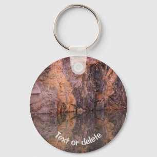 Rock Quarry Wall Reflections  Key Ring