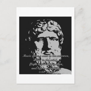 Rock Quotes - Plato Postcard