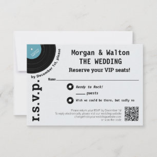 Rock Record Album Concert Style RSVP