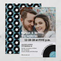 Rock Record Album Concert Style Wedding Invitation