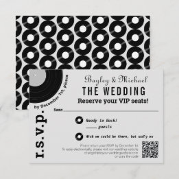 Rock Record Album Cover RSVP Card
