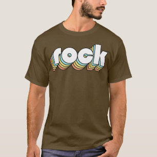 Rock Retro Rainbow Typography Faded Style T-Shirt