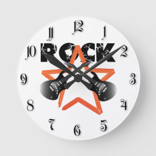 Rock revolution round clock