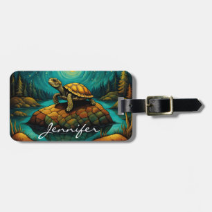 Rock River Turtle  Luggage Tag