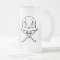 Rock & Roll Beer Mug Heavy Metal Drummer Glass