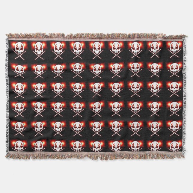 Rock & Roll Blanket Heavy Metal Drummer Throw (Front)