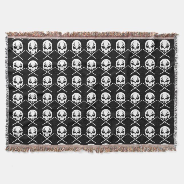 Rock & Roll Blanket Heavy Metal Drummer Throw (Front)