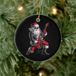 Rock & Roll Christmas Santa Claus Guitar Player Ceramic Tree Decoration<br><div class="desc">Rock & Roll Christmas Santa Claus Guitar Player</div>